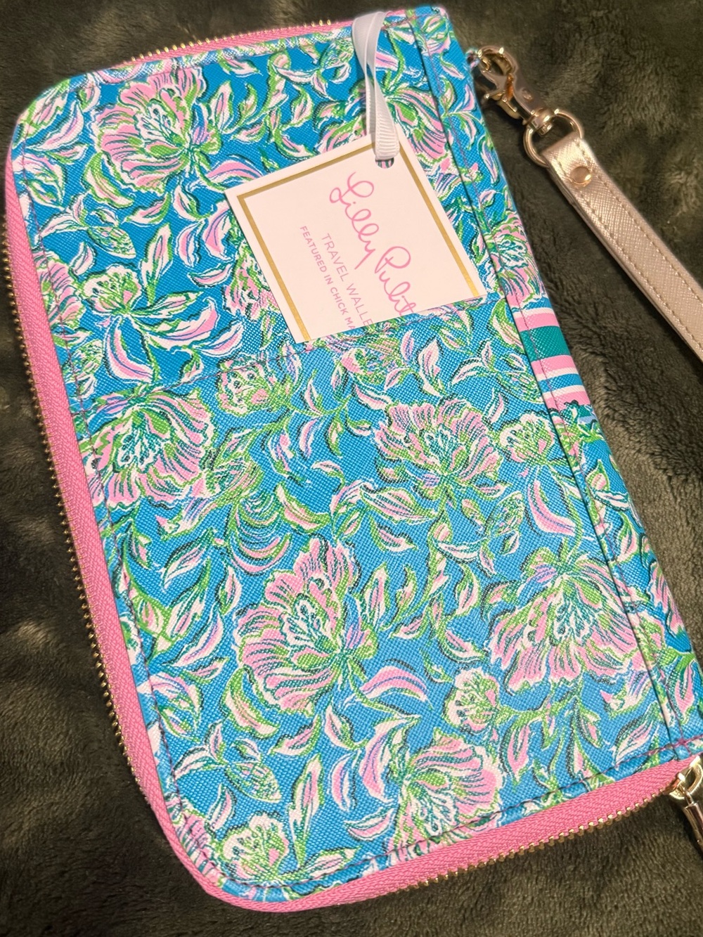 Lilly Pulitzer Floral Wristlet Travel Wallet